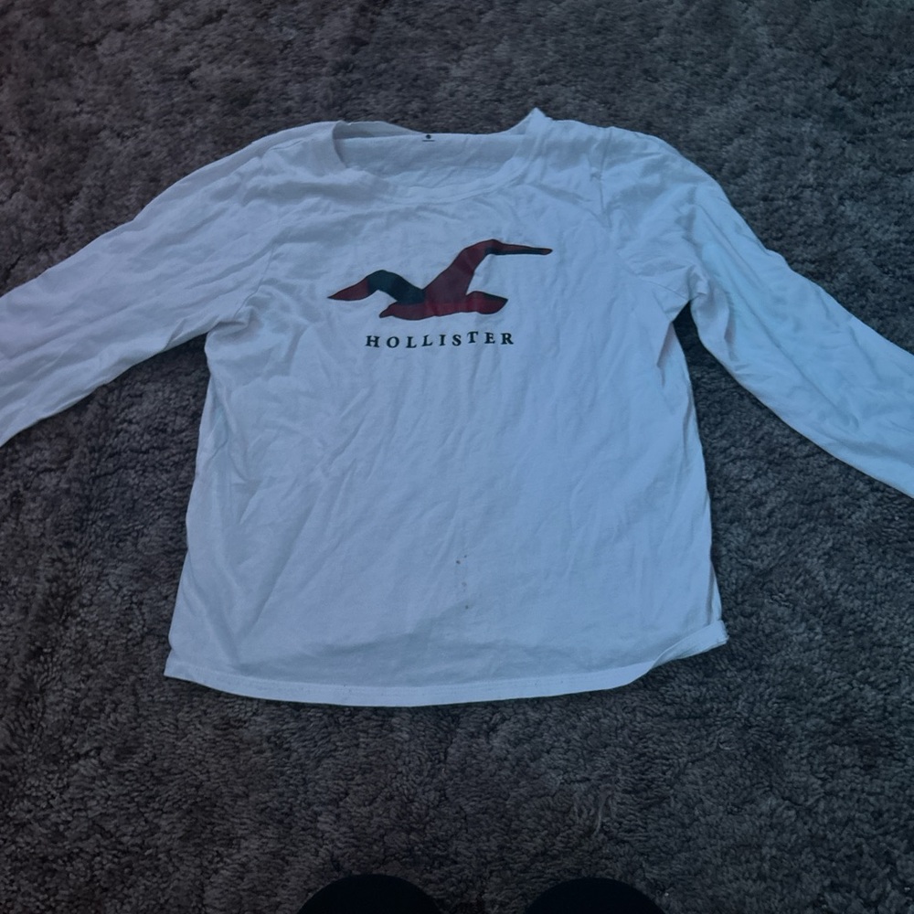 Hollister  White Long Sleeve Shirt